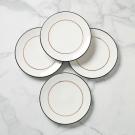 Kate Spade, Lenox Make It Pop 10.5" Dinner Plate Set of 4 Black, Gold