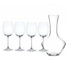 Nachtmann Vivendi Wine Decanter and Four Bordeaux Glasses Set