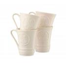 Belleek China Irish Craft Mugs, Set of Four