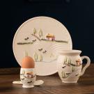 Belleek China Connemara Egg Cup and Spoon