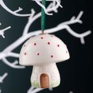 Belleek China Toadstool Hanging Ornament