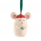 Belleek 2023 Not a Creature Stirring Mouse Ornament