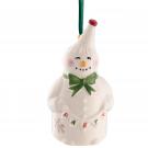 Belleek China Party Snowman Hanging Ornament