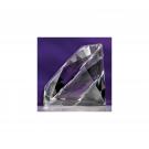 Crystal Blanc, Personalize! Optic Diamond Crystal Paperweight 4"
