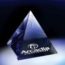 Crystal Blanc, Personalize! Optic Pyramid Crystal Paperweight 3"