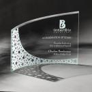 Crystal Blanc, Personalize! Breeze Award, with Stars Small