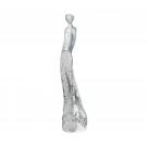 Daum Charlotte in White and Silver by Jean-Philippe Richard, Limited Edition Sculpture