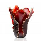Daum 20.7" Tulip Vase in Red and Gold, Limited Edition