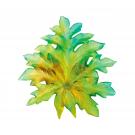 Daum Large Borneo Wall Leaf in Green by Emilio Robba, Sconce