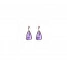 Daum Eclat de Daum Crystal Earrings in Violet