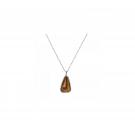 Daum Eclat de Daum Crystal Pendant Necklace in Amber