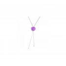 Daum Rose Passion Crystal Necklace in Ultraviolet/Silver