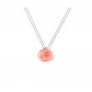 Daum Rose Passion Crystal Necklace in Pink, Silver