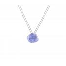 Daum Rose Passion Crystal Necklace in Blue
