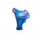 Daum 11" Arum Bleu Nuit Vase