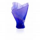 Daum 14.6" Lilac Pleated Vase