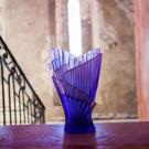 Daum 14.6" Lilac Pleated Vase