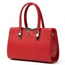 Galway Leather Top Handle Handbag, Red