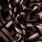 Galway Taupe and Black Geometric, Polyester Scarf