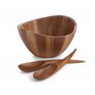 Nambe 11 1/2" Wood Gourmet Harmony 3 Piece Salad Bowl Set