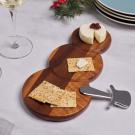 Nambe Holiday Snowman Cheese Board with Top Hat Spreader