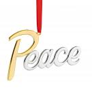 Nambe Peace Christmas Ornament