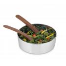 Nambe Oblong Nest Salad 9.5" Bowl with Servers