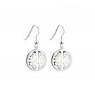 Cashs Ireland, Sterling Silver Round Trinity Knot Pierced Earrings Pair