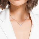 Swarovski Angelic Round Crystal and Rhodium Pendant Necklace
