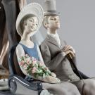 Lladro Classic Sculpture, In The Gondola Couple Sculpture. Numbered Edition