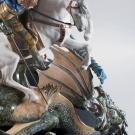 Lladro High Porcelain, Saint George And The Dragon Sculpture. Limited Edition