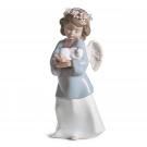 Lladro Classic Sculpture, Heavenly Love Angel Figurine
