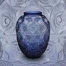 Lalique Anemones Grand 19" Vase, Midnight Blue, Limited Edition