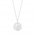 Lalique Fleur De Neige Silver Pendant, Silver