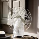 Lalique Hirondelles, Swallows Lamp, Clear, Chrome