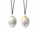 Royal Copenhagen Spring Collection Egg, Water Lilly Buds And Petals Ornament, Set of 2