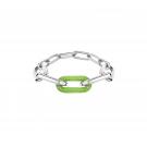 Lalique Empreinte Animale Bracelet Chain Green, Silver L