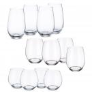 Villeroy and Boch Entree 12 Piece Stemless Wine Glasses Set