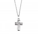 Cashs Ireland Crystal St. Brigid's Cross Pendant Necklace, Small