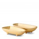 Aerin Valerio Footed Large Bowl, Gold