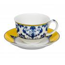 Vista Alegre Porcelain Castelo Branco Tea Cup And Saucer, Set of 4