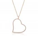 Cashs Ireland Tender Heart 18k Gold and Crystal Necklace
