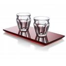 Baccarat Crystal, Harcourt Cafe Coffee Set with Red Tray