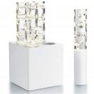 Baccarat Crystal, Jallum Pontil Candle Lamps, Set of 4, White