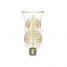 Baccarat Crystal, Hurricane Shade, Tulipe Flat Top, Gilded, Acanthus