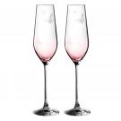 Miranda Kerr for Royal Albert Pink Crystal Champagne Flute, Pair