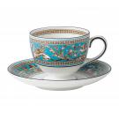 Wedgwood Florentine Turquoise Teacup and Saucer