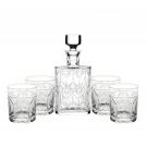 Vista Alegre Crystal Avenue Case with Whisky Decanter and 4 Old Fashion
