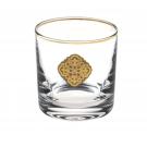 Vista Alegre Crystal Golden Old Fashion with Gold