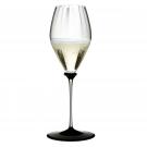 Riedel Fatto A Mano Performance Champagne, Clear Stem, Black Base Glass, Single